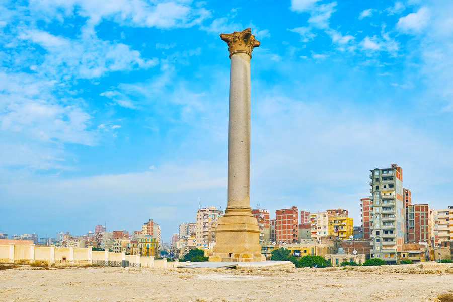 Pompy's Pillar in Alexandria-Book Egypt Tavel