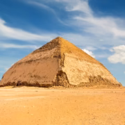 Bent Pyramid Dahshur Egypt showing unique angle change in ancient pyramid design