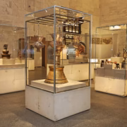 NMEC Cairo artifacts gallery ancient Egyptian objects display inside National Museum of Egyptian Civilization