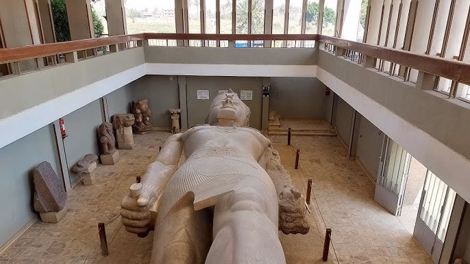 Colossal statue of Ramses II in Memphis Egypt open-air museum near Cairo